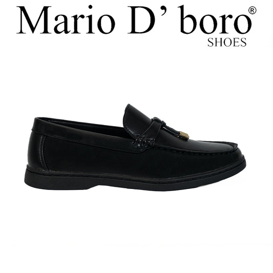 Mario D' Boro Men's Casual Loafers MY 25920 Black/Very Dark Brown C66