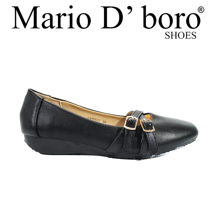 Mario D' Boro Women's SSHS Flats LX 27313 Black C54
