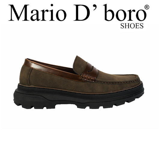 Mario D' Boro Men's Casual Loafers MX 25754 Dark Brown C62