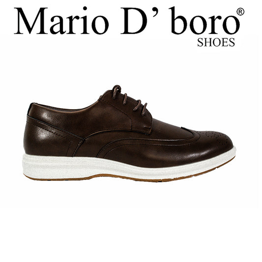 Mario D' Boro Men's Formal Oxford MX 24159 Brown/Dark Brown C62