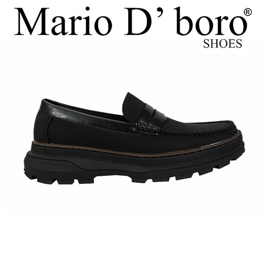 Mario D' Boro Men's Casual Loafers MX 25755 Black C62