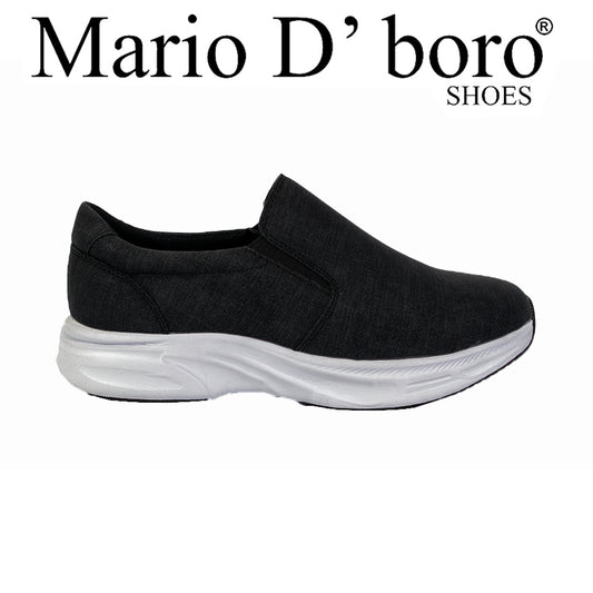Mario D' Boro Men's Casual Loafers MX 25756 Black/Blue C62