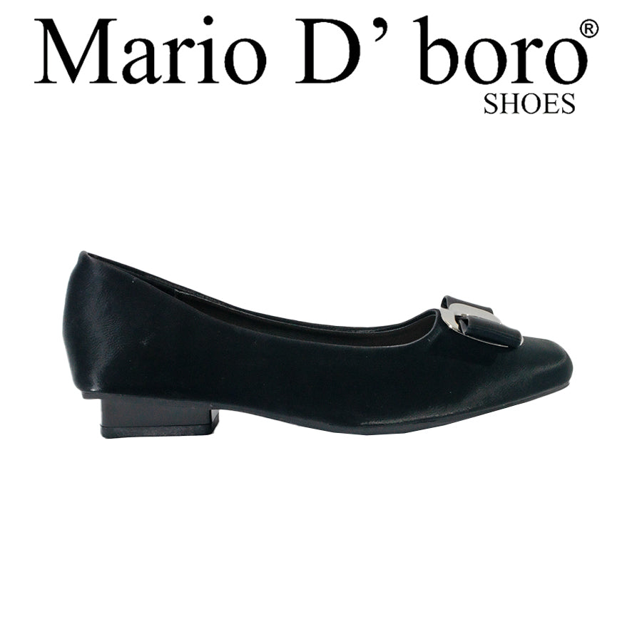 Mario D' Boro Women's Ballet Flats LX 27722 Black/Bone C61
