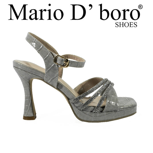 Mario D' Boro Women's Heeled sandals LX 27735 Beige/Light Gray C61
