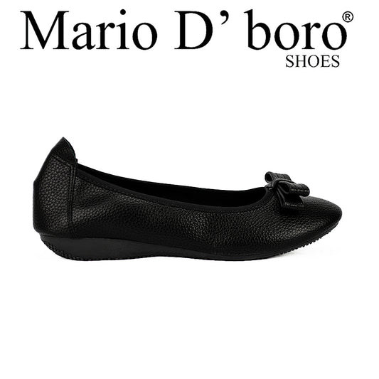 Mario D' Boro Women's Flat Shoes Lw 22942 Beige/Black C29
