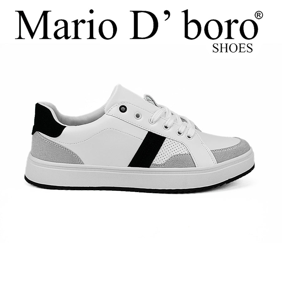 Mario D' Boro Men's Sneakers Shoes Mw 22543 Black/White