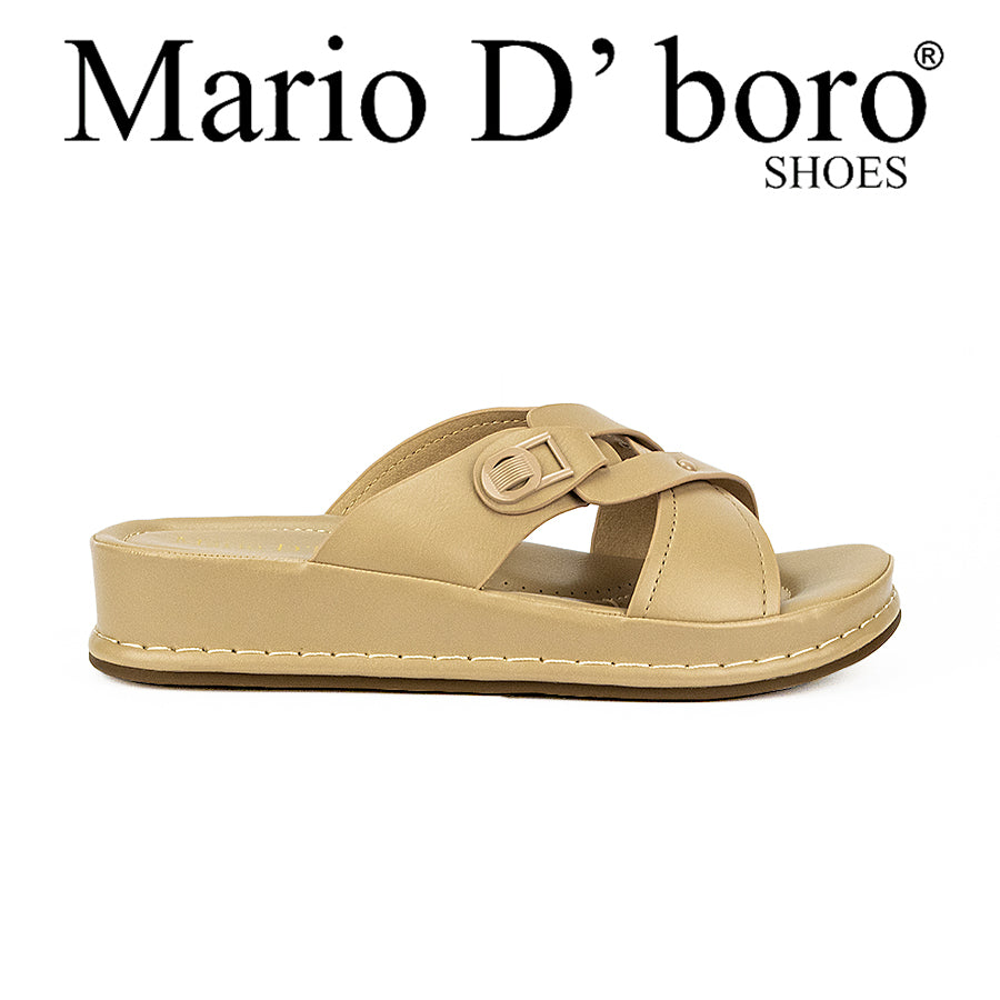 Mario D' Boro Women's Flat Sandals Lw 25259 Brown/Taupe C39