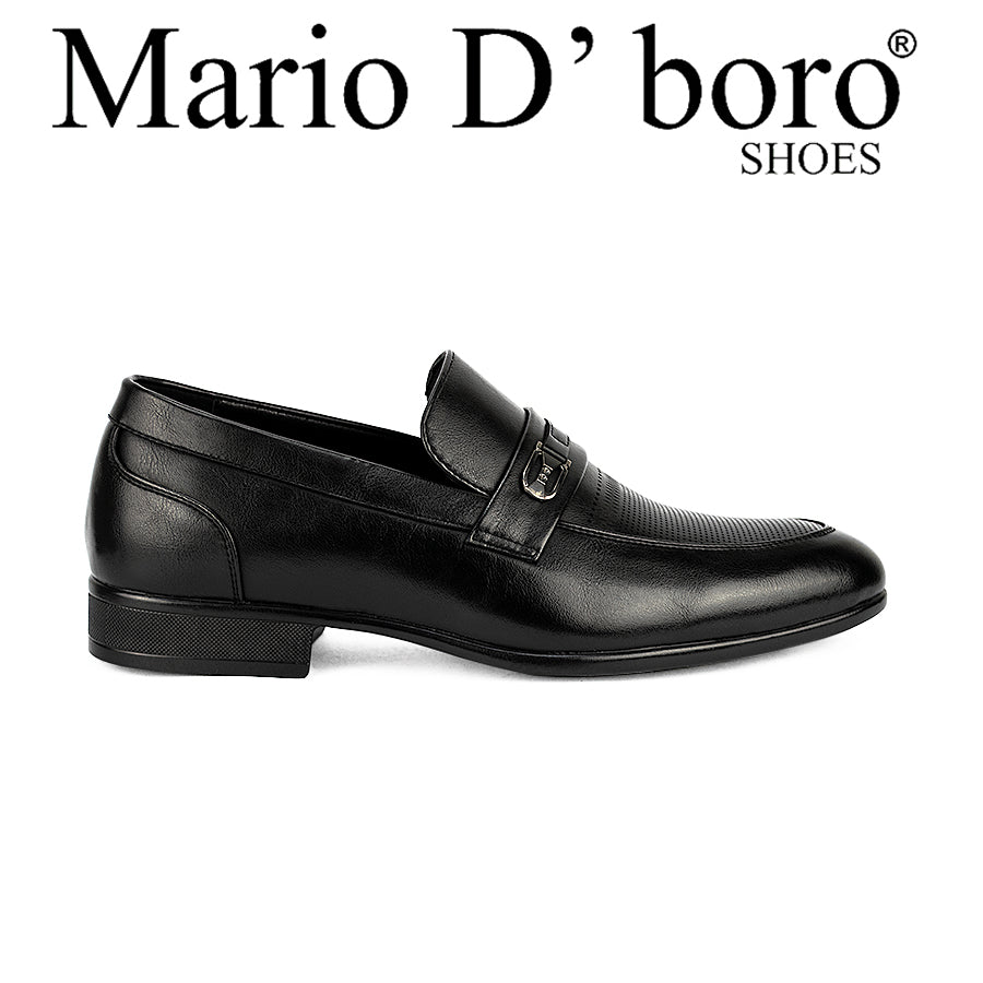 Mario D' Boro Men's Formal Shoes Slip On Mw 23472 Black/Brown C30