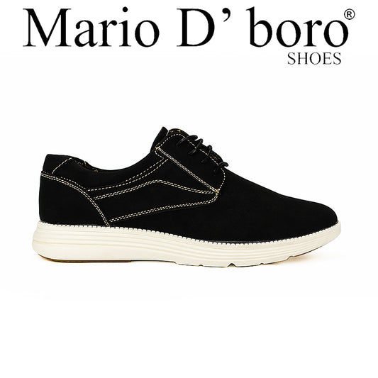 Mario D' Boro Men's Casual Oxford Mw 24583 Black/Dark Brown C45