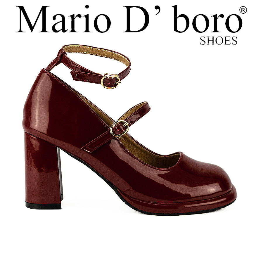 Mario D' Boro Women's Office Pumps Lw 26049 Black/Maroon C46