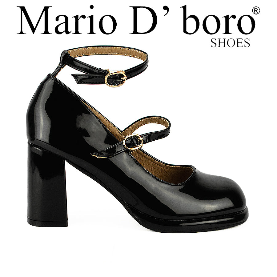 Mario D' Boro Women's Office Pumps Lw 26049 Black/Maroon C46