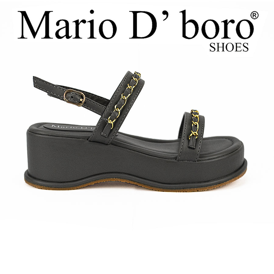 Mario D' Boro Women Flat Sandals Lw 25503 Beige/DarkGray C41