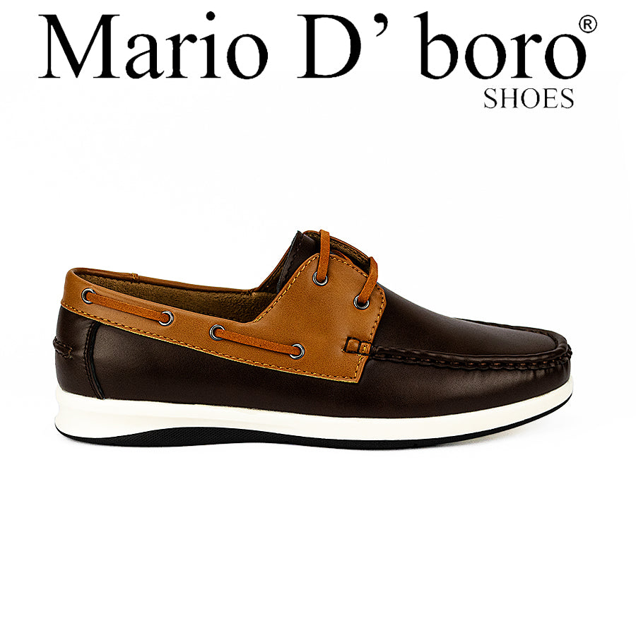 Mario D' Boro Men's Casual Loafers Mw 23692 Black/Dark Brown C42-C45