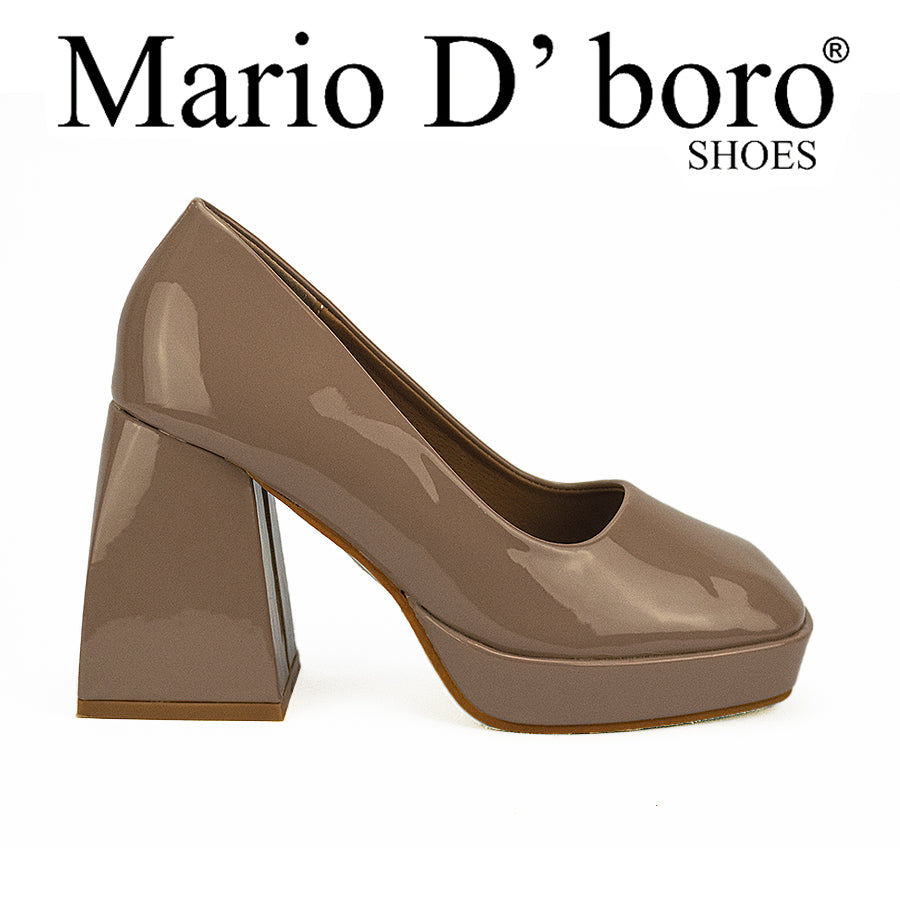 Mario D' Boro Women's Office Pumps LW 25473 Beige/Black C40