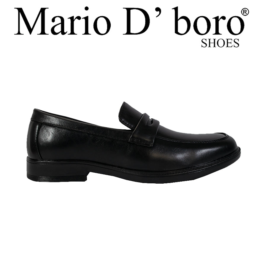 Mario D' Boro Men's Formal Slip On Mw 24308 Black/Dark Brown C45