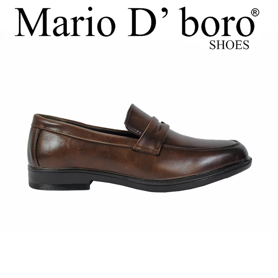 Mario D' Boro Men's Formal Slip On Mw 24308 Black/Dark Brown C45