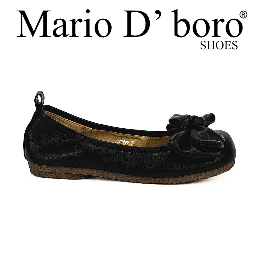 Mario D' Boro Women's Flat Shoes  LW 25495 Bone/Black C40