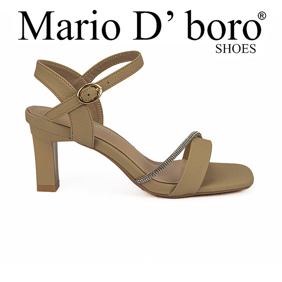 Mario D' Boro Women's Heeled Sandals LW 24350 Black/Beige C41 - C51