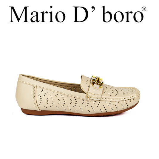 Mario D' Boro Women's Loafers LX 25674 Black/Bone C49