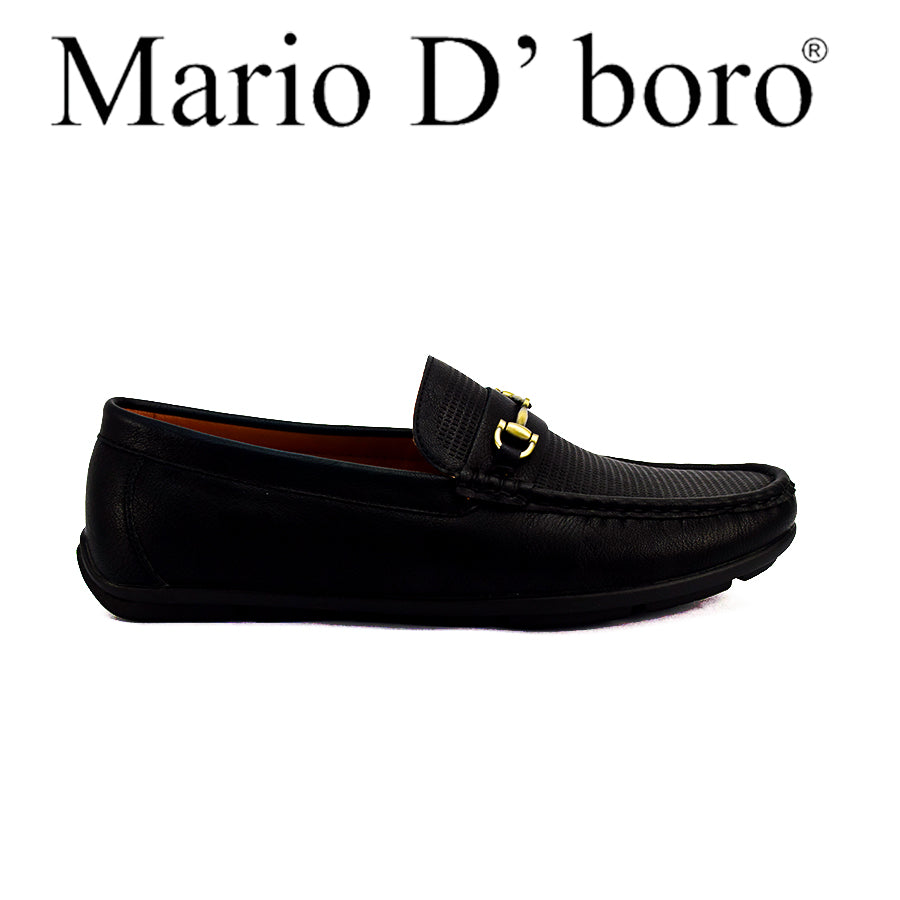 Mario D' Boro Men's Casual Loafers MX 23970 Black/Dark Brown C48