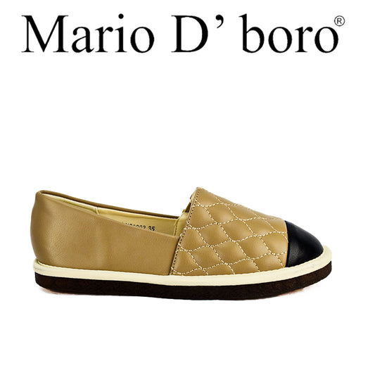 Mario D' Boro Women's Ballet Flats LX 26202 Beige/Bone and Tan C49