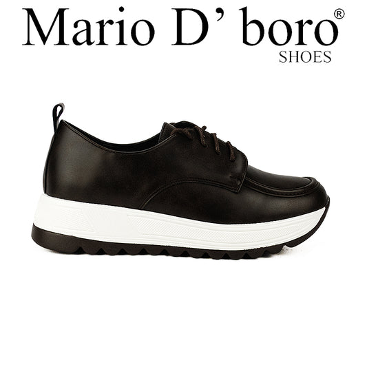 Mario D' Boro Women Oxford Lw 26021 Dark Brown/Tan C46