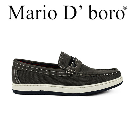 Mario D' Boro Men's Casual Loafers MX 24386 Gray/Navy Blue C48
