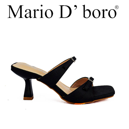 Mario D' Boro Women's Heeled Sandals LX 26453 Black/Bone C49