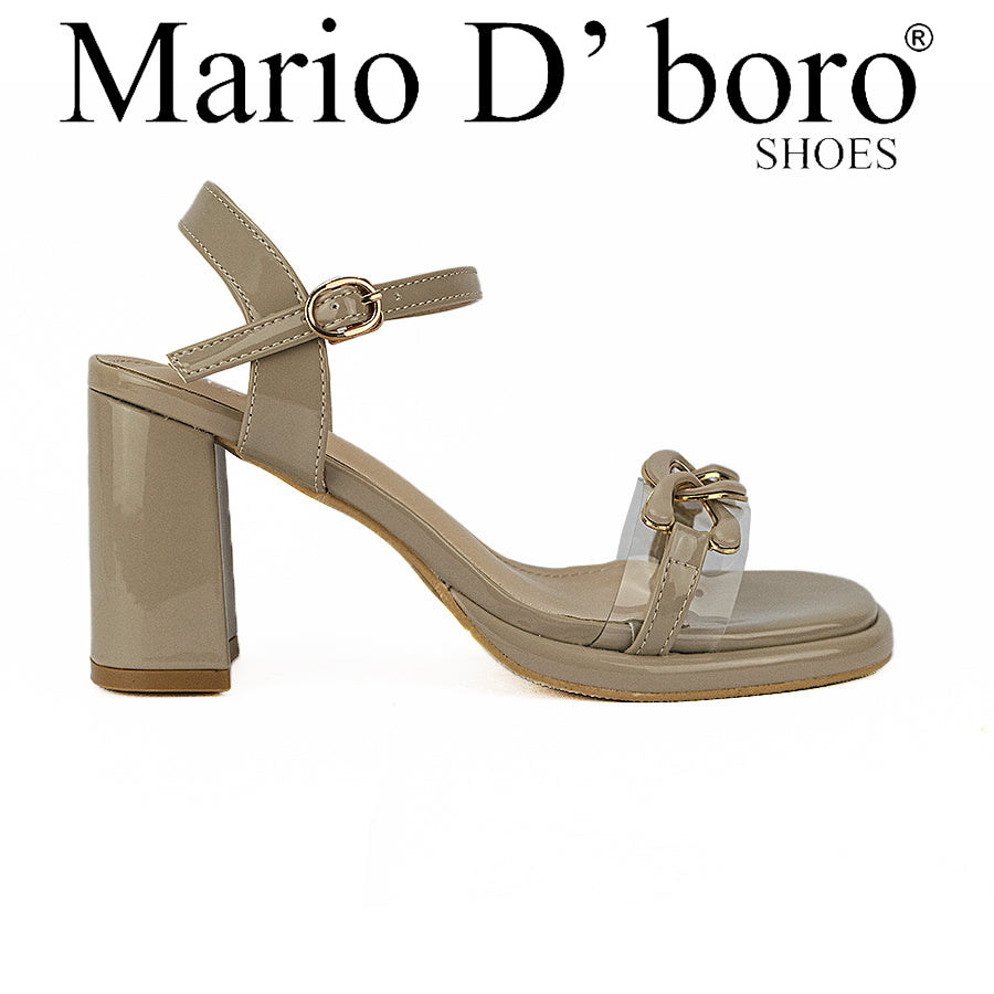 Mario D' Boro Women's Heeled Sandals Lw 26241 Beige/Taupe C46
