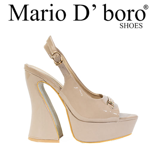 Mario D' Boro Women's Heeled Sandals LX 27008 Old Rose/Taupe C52
