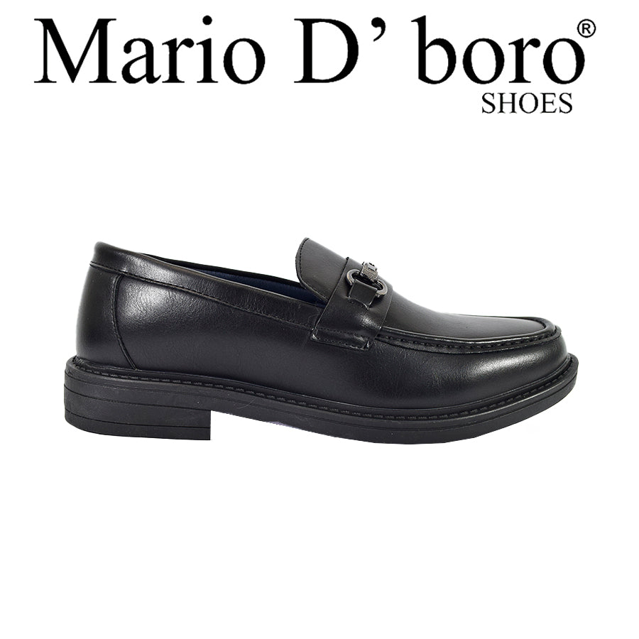 Mario D' Boro Men's Formal Slip On MX 24737 Black/ Dark Brown C47