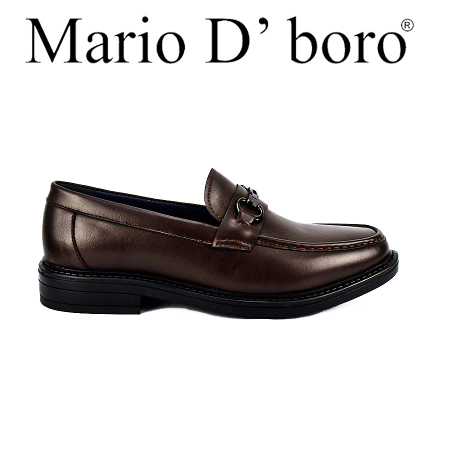 Mario D' Boro Men's Formal Slip On MX 24737 Black/ Dark Brown C47
