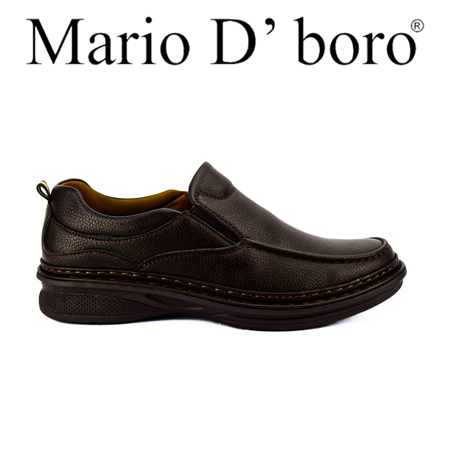 Mario D' Boro Men's Formal Slip On MX 24659 Black/Dark Brown C47