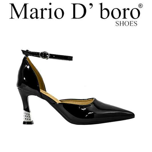 Mario D' Boro Women's Heeled Sandals LY 28345 Black/Taupe C68