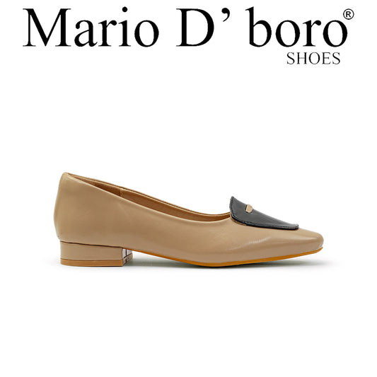 Mario D' Boro Women's Ballet Flats LY 29276 Beige / Black C79