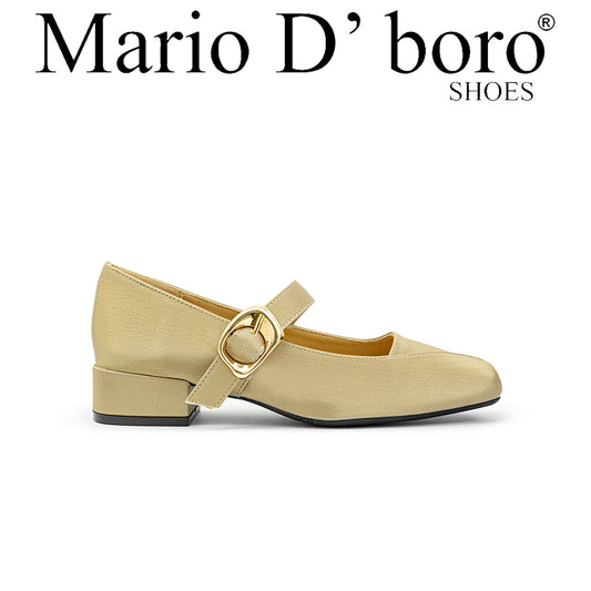 Mario D' boro Women's College Pumps LY 29246 Beige / Black C79