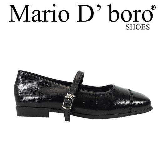 Mario D' boro Women's SSHS Flats LX 27312 Black C54