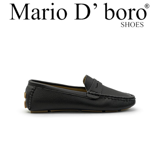 Mario D' boro Women's Loafers LY 28788 - Black / White C79