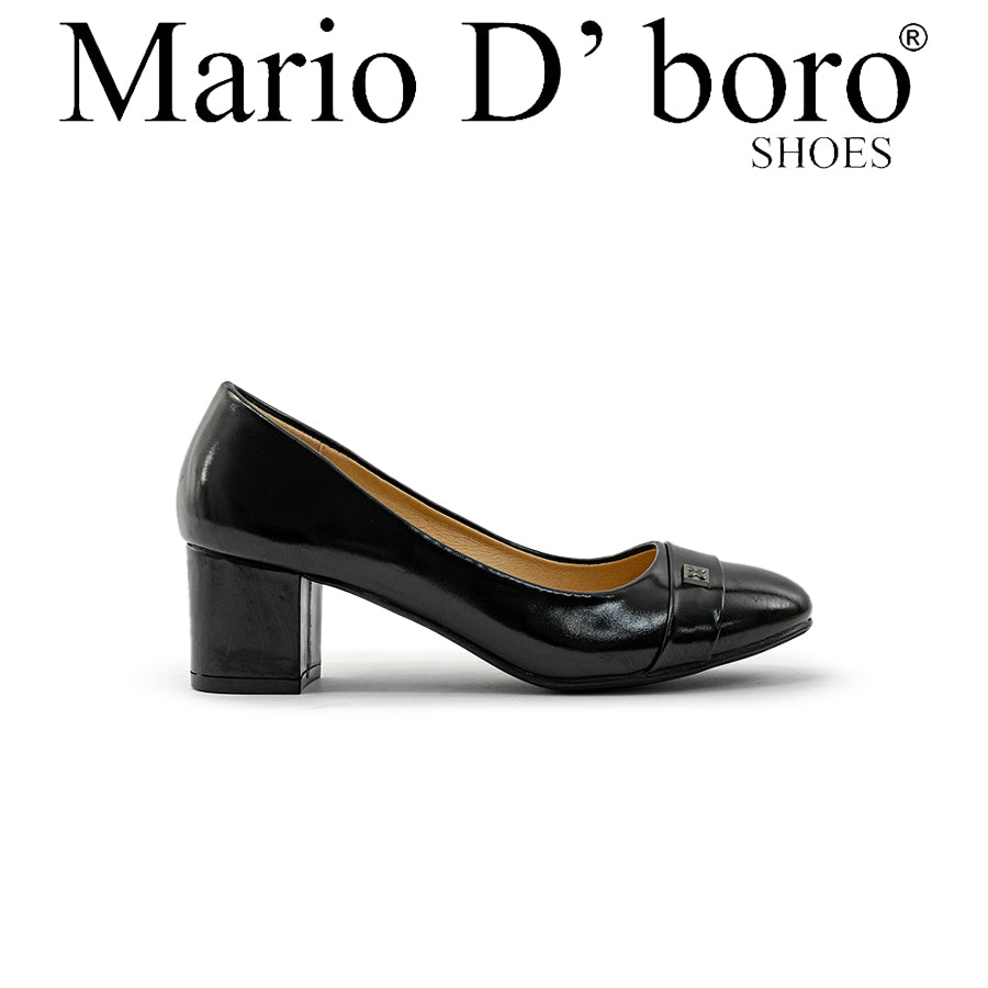 Mario D' boro Women College Pumps LX 27434 Black / Beige C80