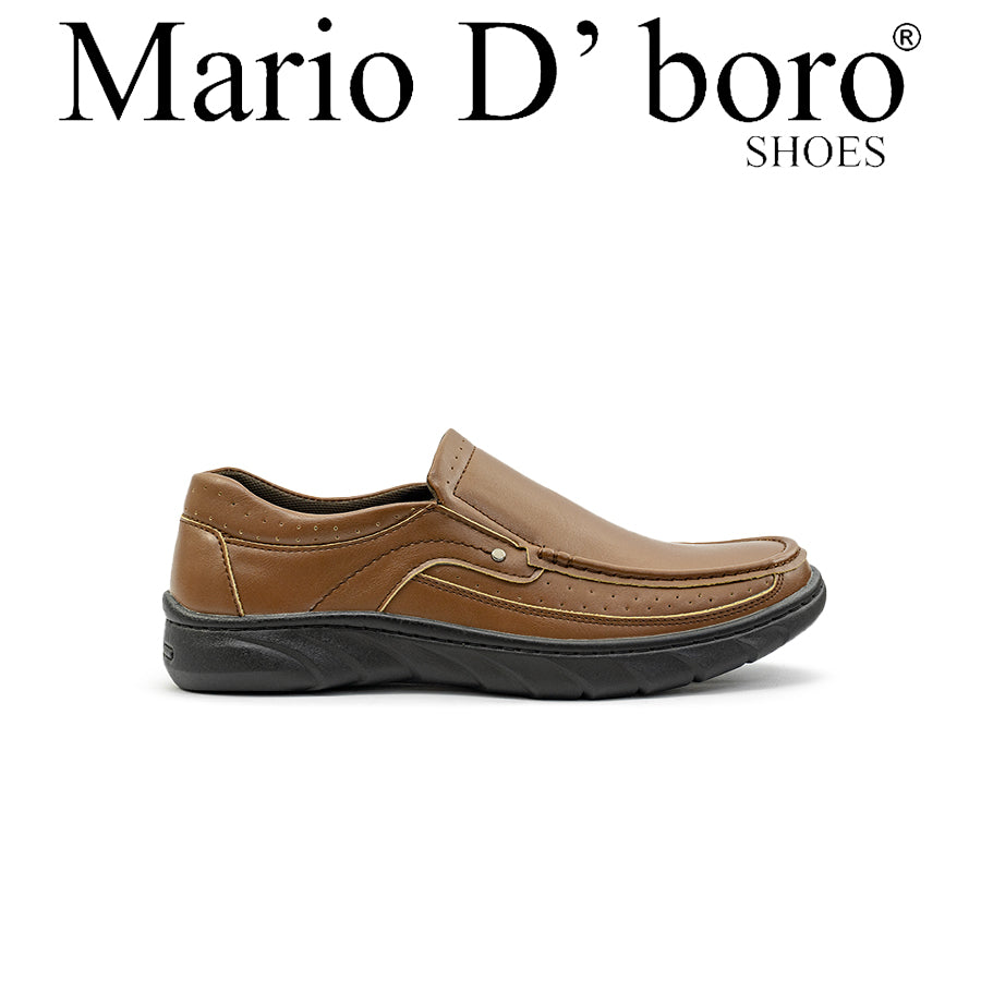 Mario D' Boro Men's Formal Slip On MY 26274 - Black / VDark Brown C81 All Seasons Comfortable Shoes