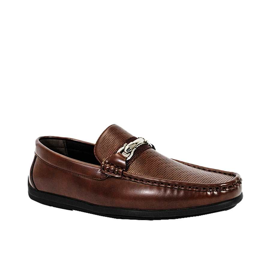 Mario D' Boro Men's Casual Loafers MX 23760 - Black / Dark Brown C55