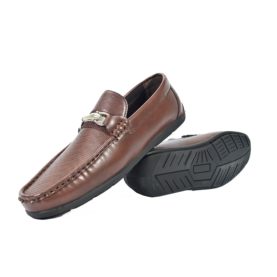 Mario D' Boro Men's Casual Loafers MX 23760 - Black / Dark Brown C55