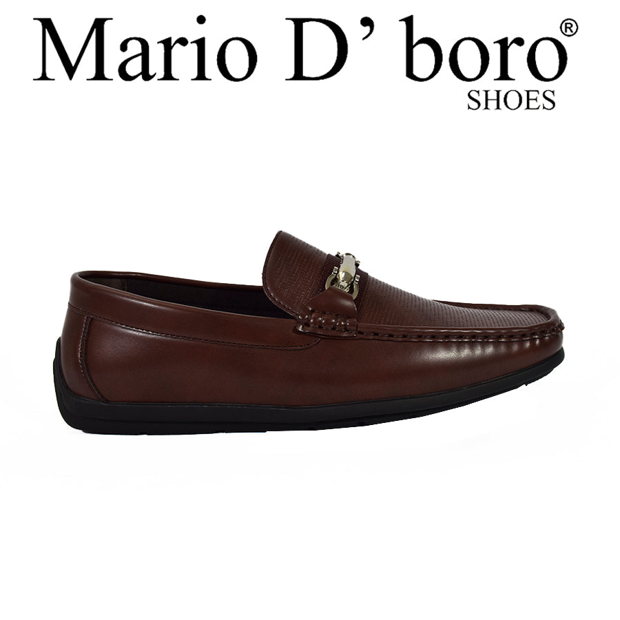 Mario D' Boro Men's Casual Loafers MX 23760 - Black / Dark Brown C55