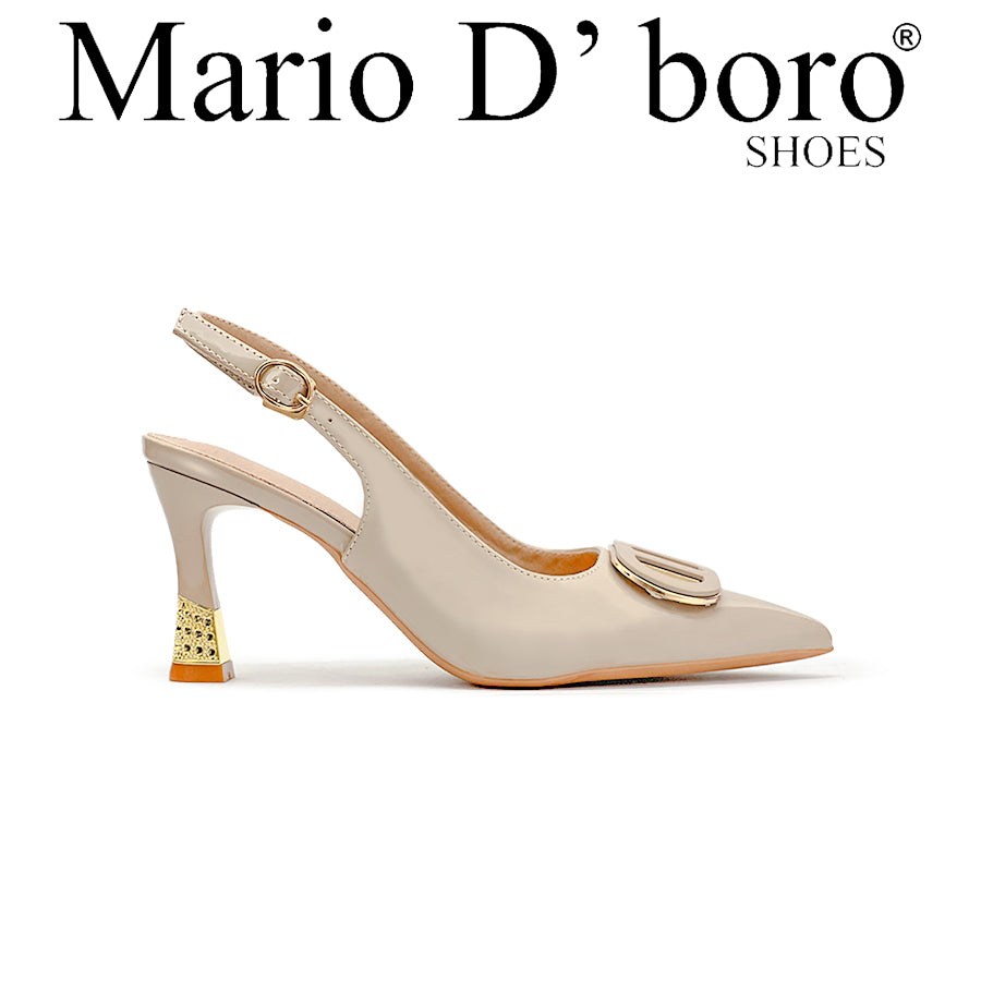 Mario D' Boro Women's Heeled Sandals LY 28347 Beige/Brown/Taupe C68 C83