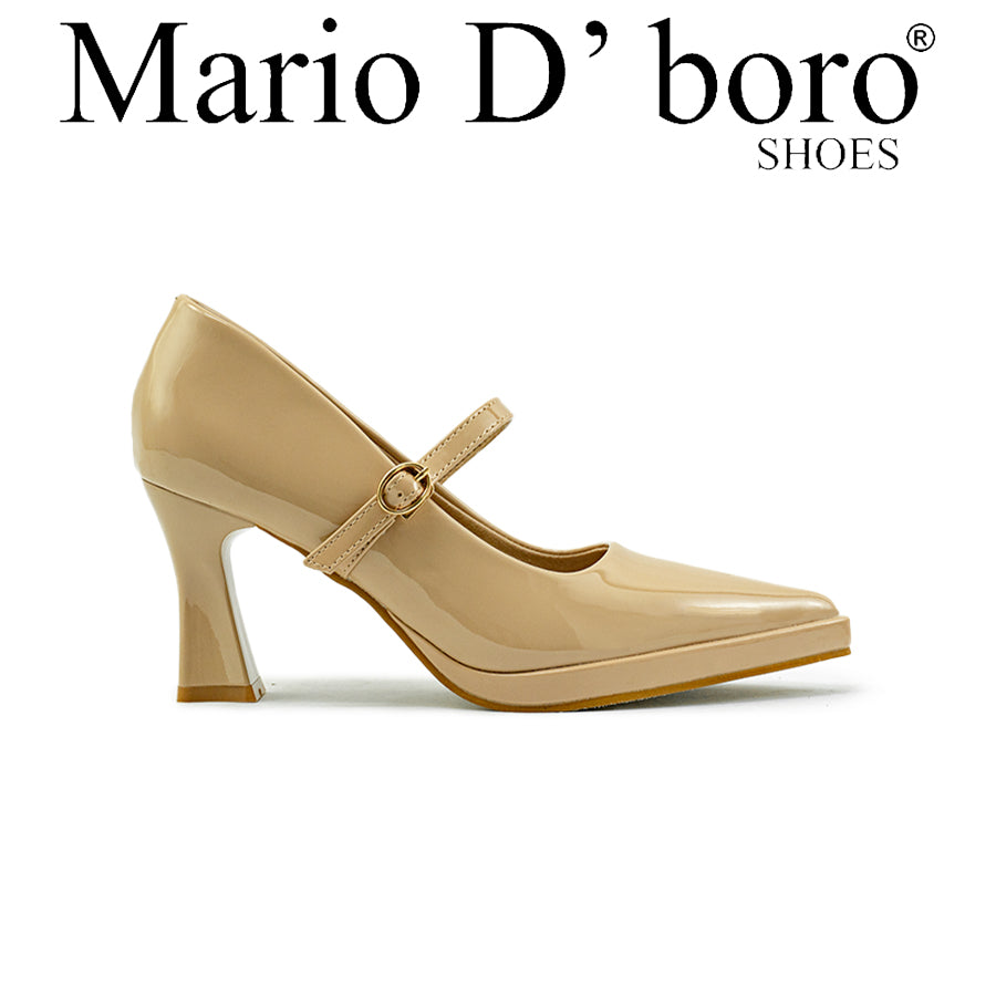 Mario D' Boro Women's Office Pumps LY 29345 - Beige / Black C83