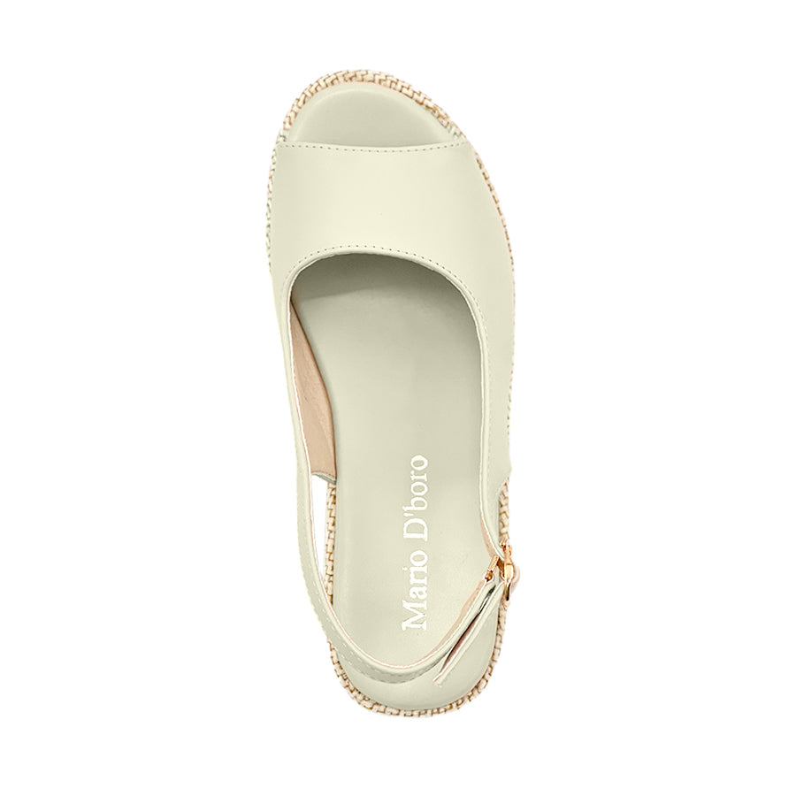 Mario D' Boro Women's Wedge Sandals LW 26011 Beige/Black C44 C65