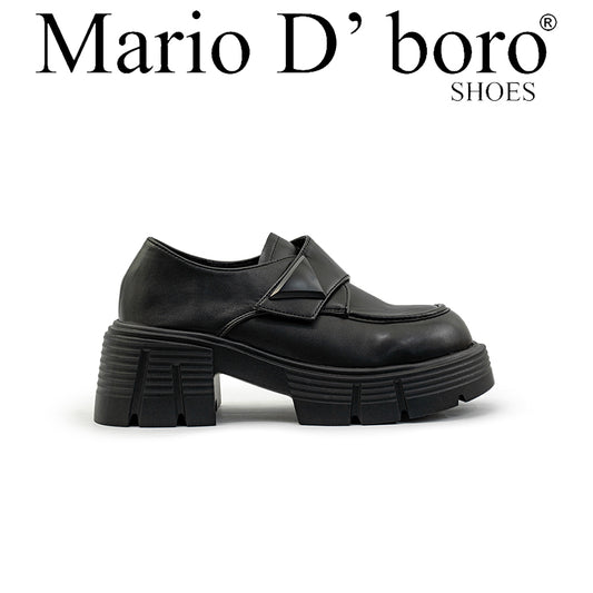 Mario D' boro Women's Korean Flats LY 29132 Black C86