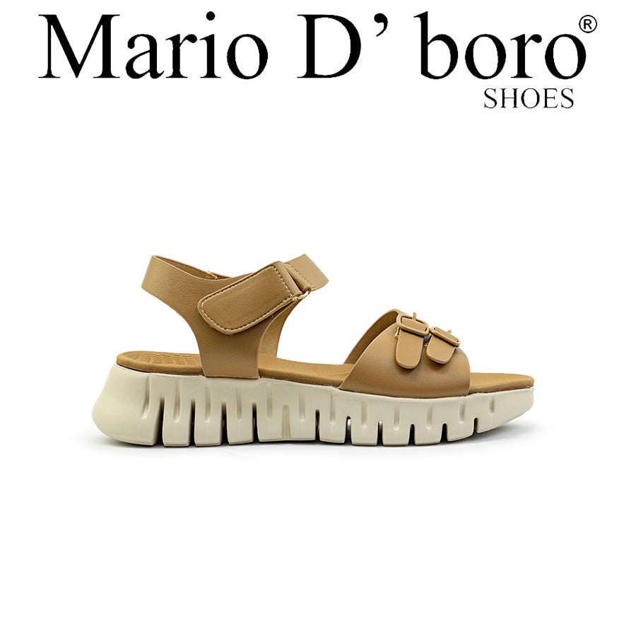 Mario D' Boro Women's Flat Sandals LY 29124 - Brown / Taupe C86