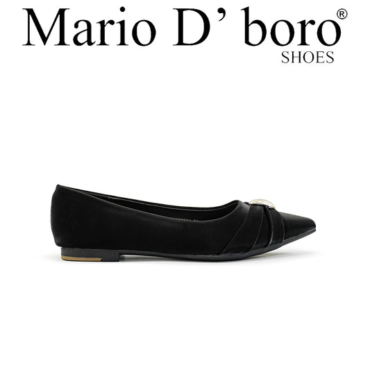 Mario D' boro Women's Ballet Flats LY 29434 - Black / Brown C86