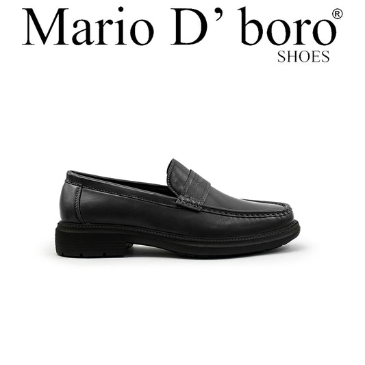Mario D' boro Men's Formal Slip On MY 26389 - Black / Dark Brown C85